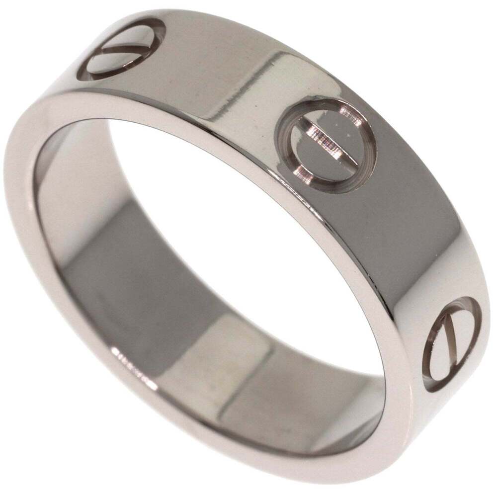 CARTIER 18k Silver Love Ring #53